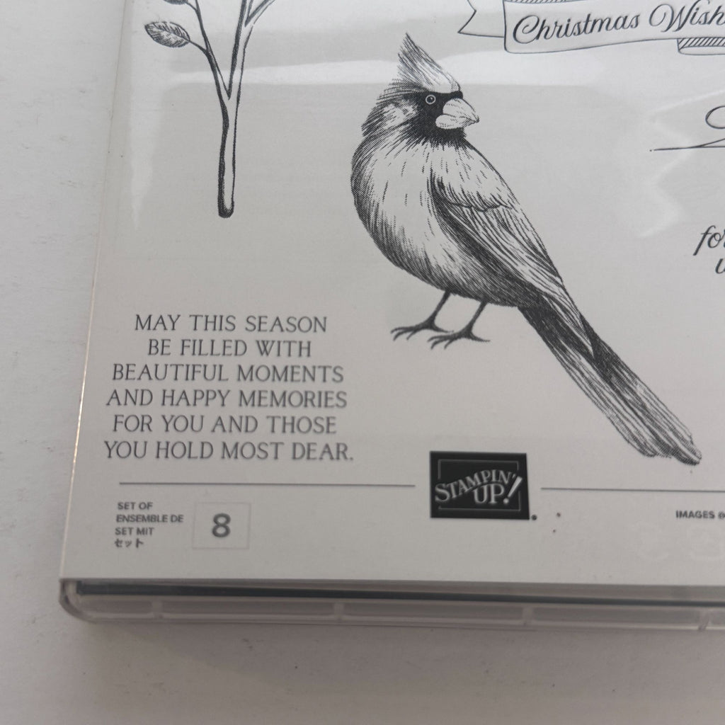 Stampin Up Stamp Set Toile and Christmas Cardinal Dies Holiday Card Making Bird Cling