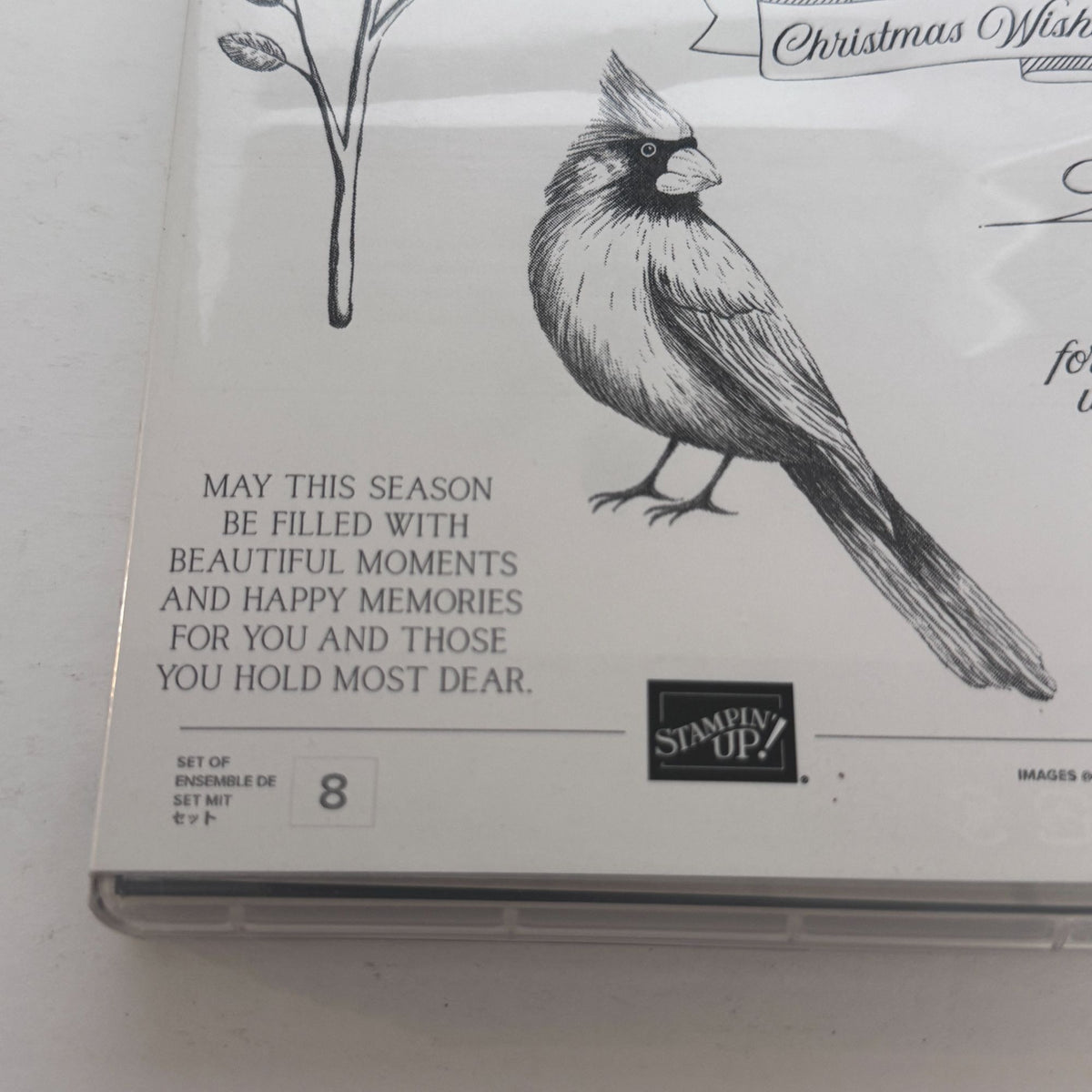 Stampin Up Stamp Set Toile and Christmas Cardinal Dies Holiday Card Making Bird Cling