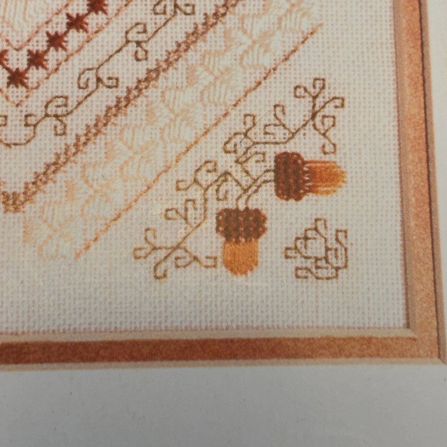 Autumn Acorns Needlepoint Pattern by Patricia Ann Designs Fall Leaflet PAD27
