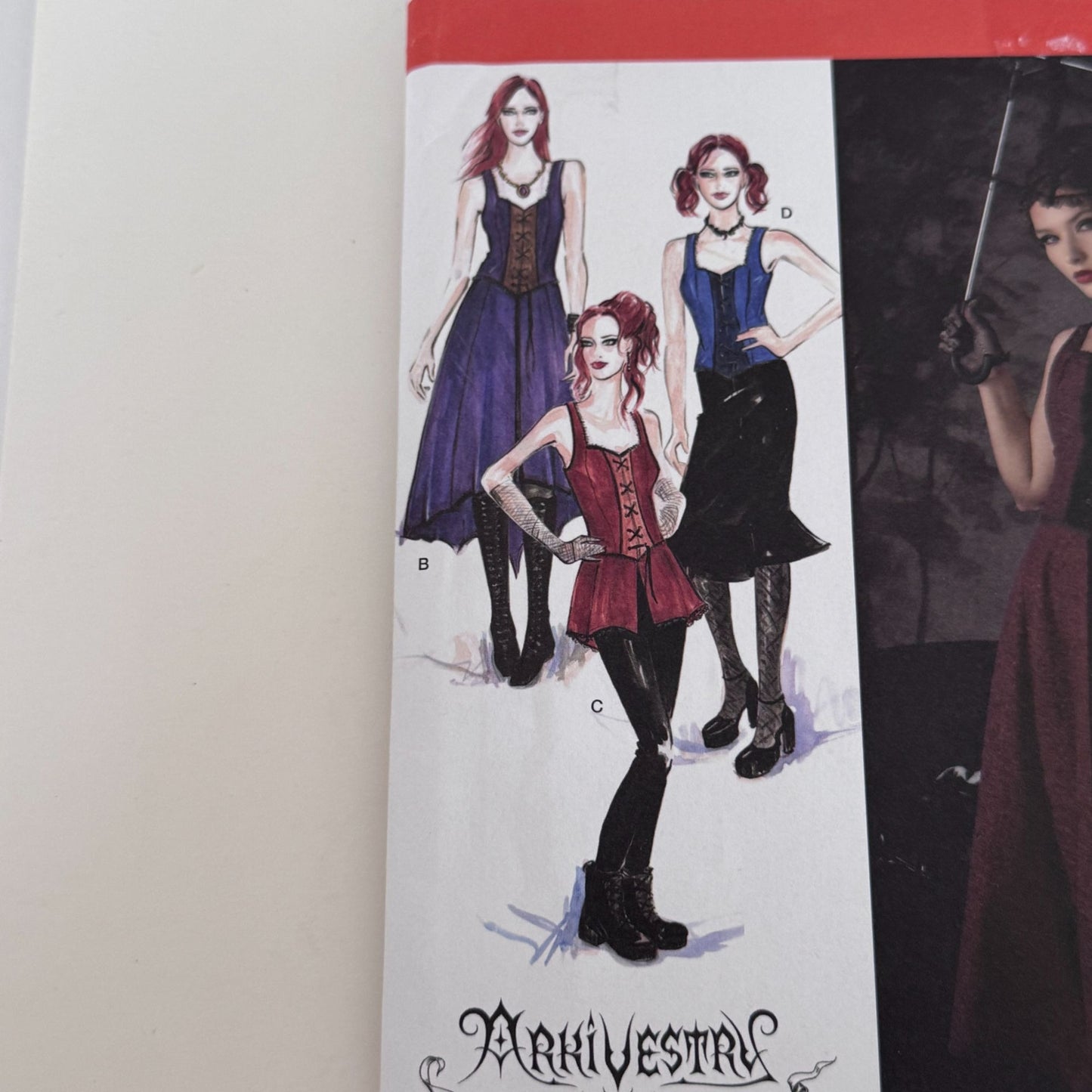 Simplicity Sewing Pattern 2757 Arkivestry Costume Gothic Steampunk Vest Skirt UC 6-12
