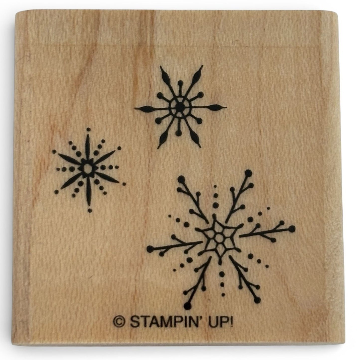 Stampin Up Snowflake Rubber Stamp Christmas Cardmaking Snow Background Holidays