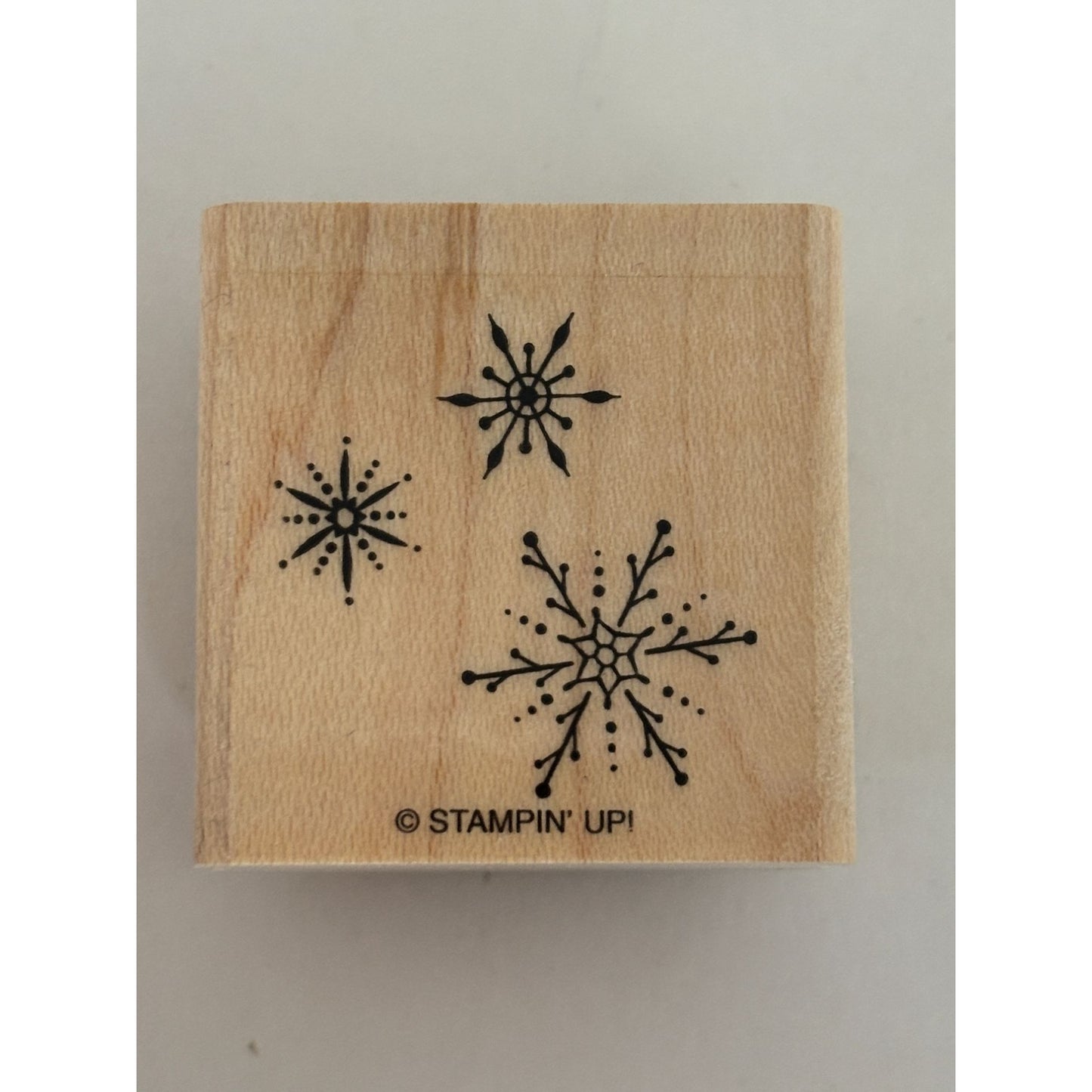 Stampin Up Snowflake Rubber Stamp Christmas Cardmaking Snow Background Holidays