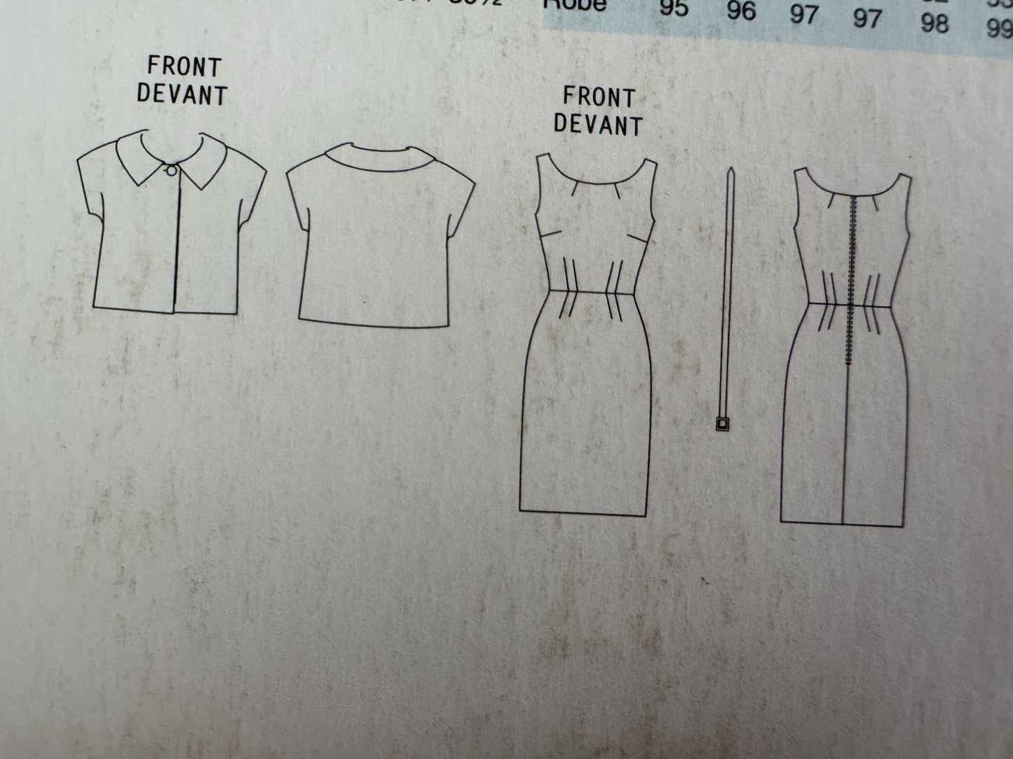 Butterick Sewing Pattern B5547 Sheath Dress Jacket 2010 Modern Classic 6 8 10 12