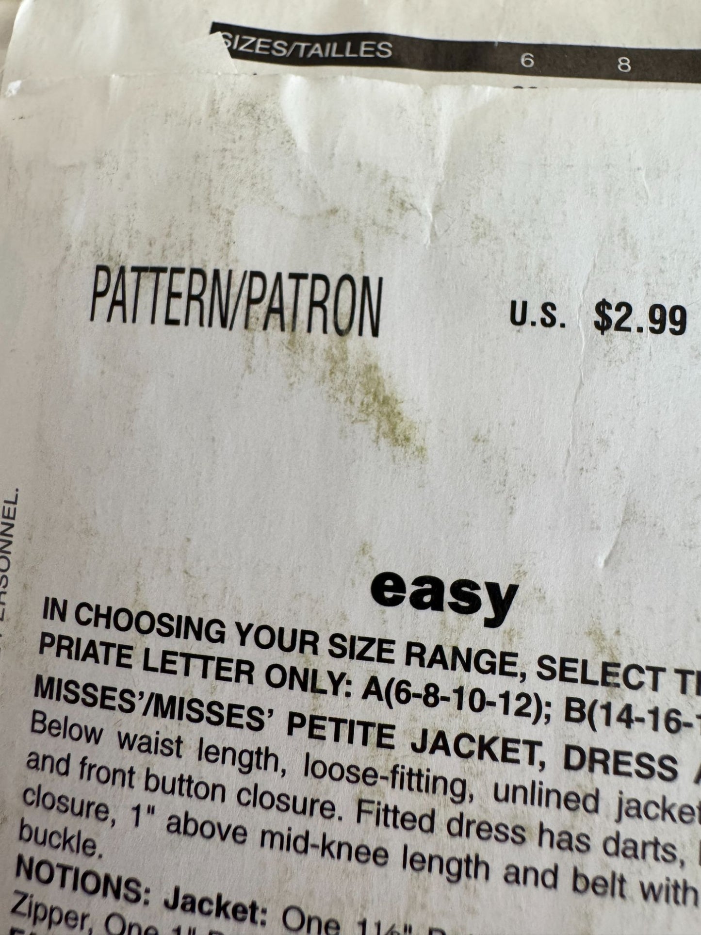 Butterick Sewing Pattern B5547 Sheath Dress Jacket 2010 Modern Classic 6 8 10 12