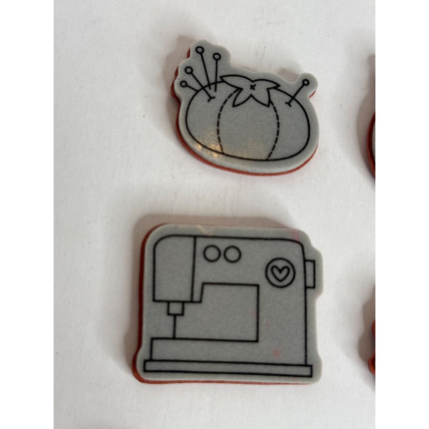 Sew Happy Together Rubber Stamps Set Thread Sewing Machine Mend the Soul Pun
