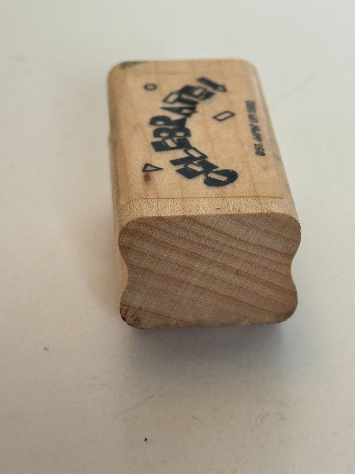 Stampin Up Rubber Stamp Celebrate Card Making Words Party Confetti Bubble Letter