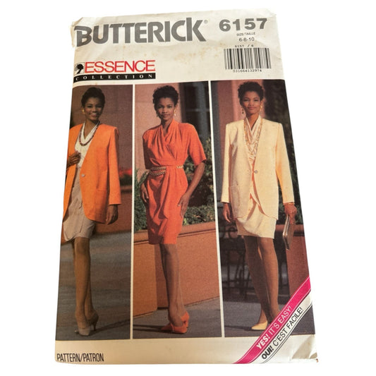 Butterick Sewing Pattern 6157 Career Skirt Suit Jacket Blouse Work Easy 6 8 10