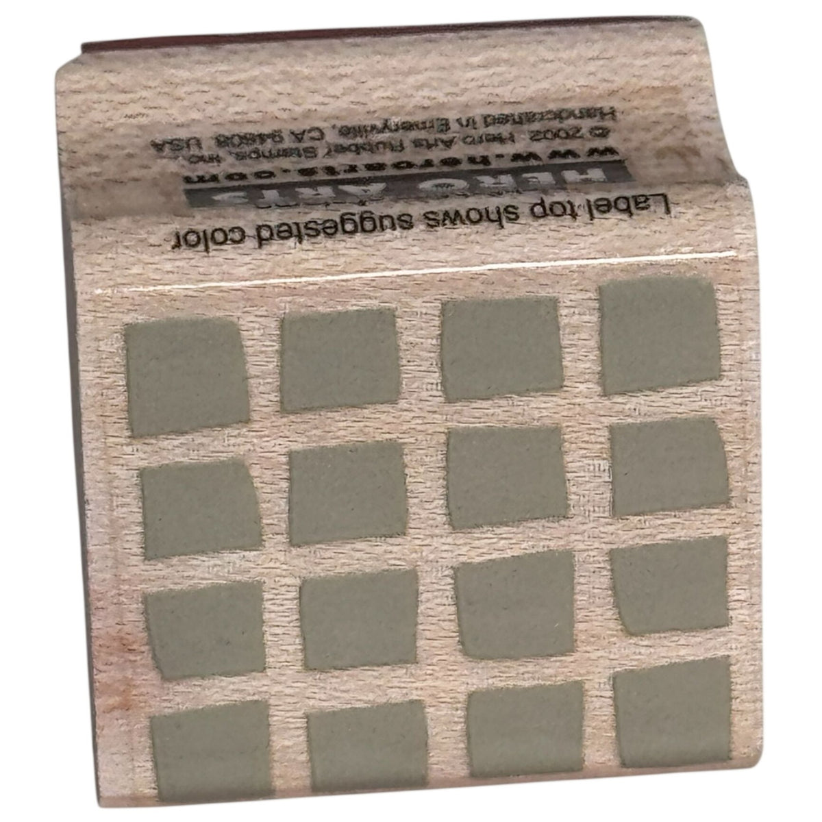 Hero Arts Rubber Stamp Square of Tiny Blocks Background Grid Texture Cardmaking Wood Mounted
