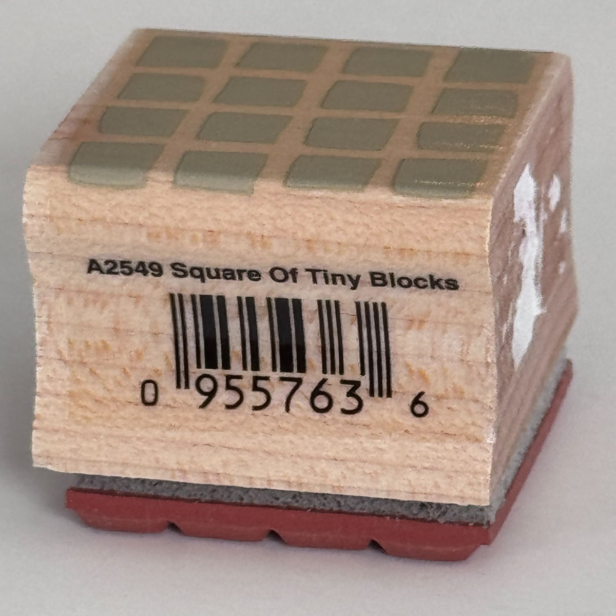 Hero Arts Rubber Stamp Square of Tiny Blocks Background Grid Texture Cardmaking Wood Mounted