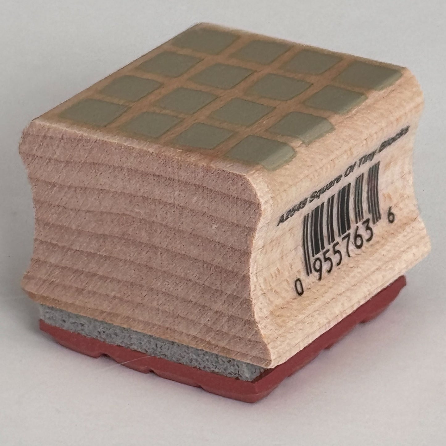 Hero Arts Rubber Stamp Square of Tiny Blocks Background Grid Texture Cardmaking Wood Mounted