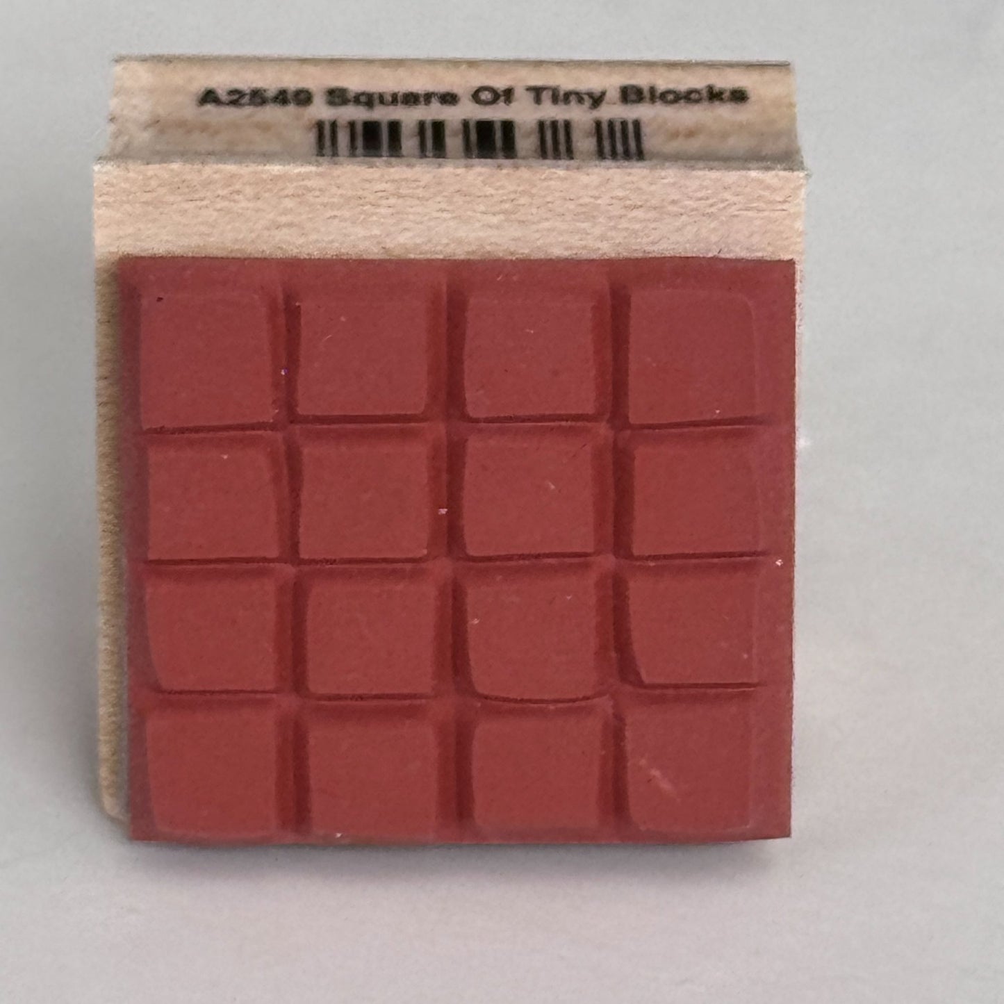 Hero Arts Rubber Stamp Square of Tiny Blocks Background Grid Texture Cardmaking Wood Mounted