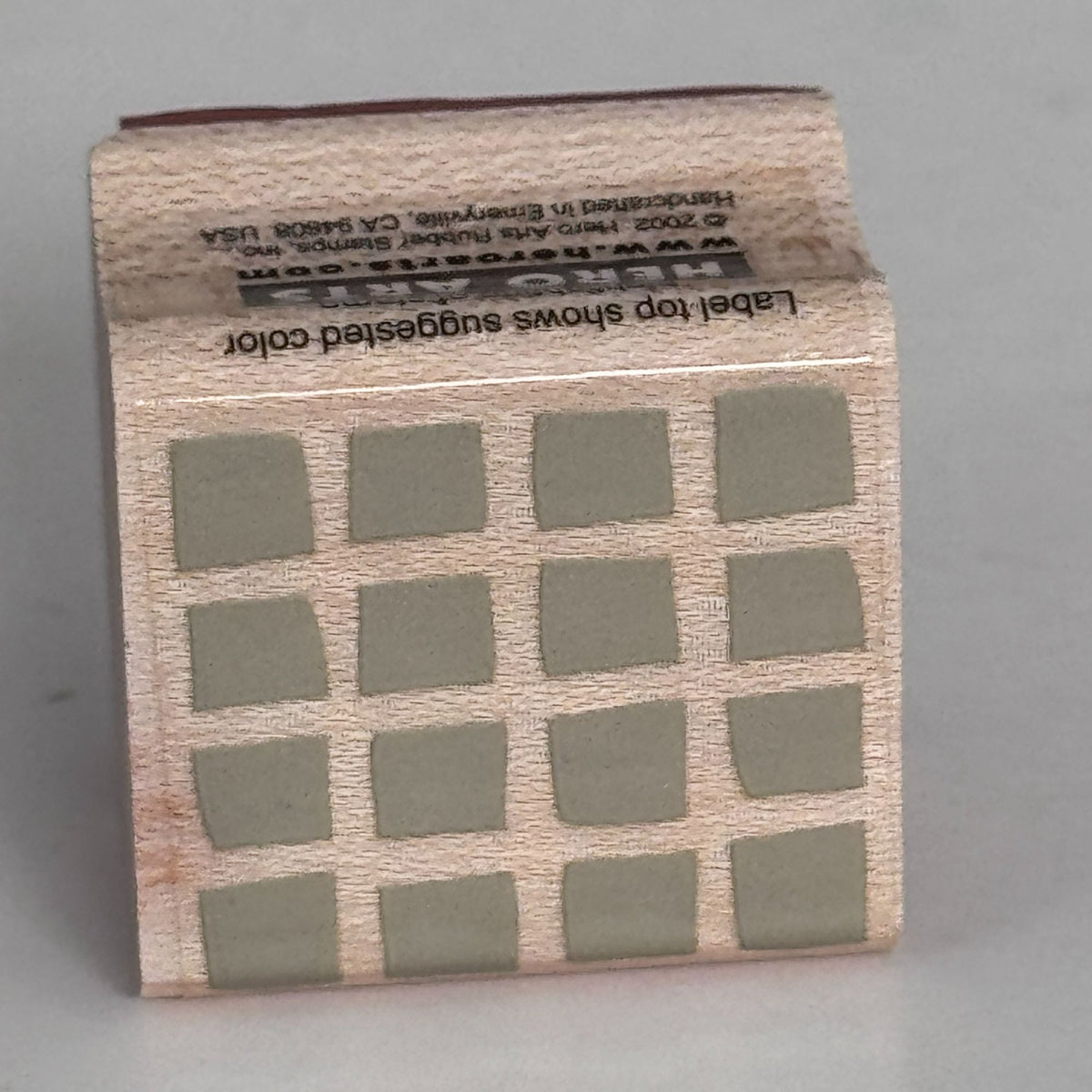 Hero Arts Rubber Stamp Square of Tiny Blocks Background Grid Texture Cardmaking Wood Mounted