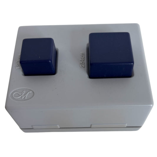Creative Memories Squares Paper Punch Tool 3/4 and 1 inch Blue Gray Scrapbooking