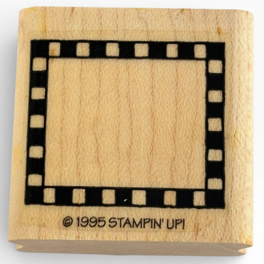 Stampin Up Rubber Stamp Checkered Frame Photo Holder Filmstrip Design Crafting