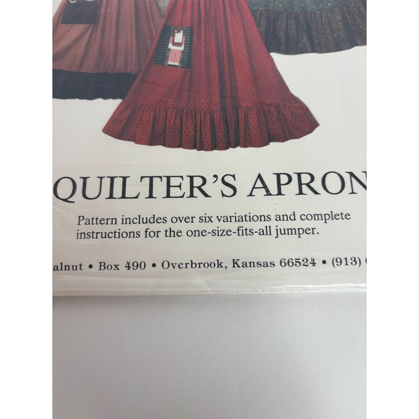 Osage County Quilt Factory Sewing Pattern Quilters Apron Jumper Uncut One Size
