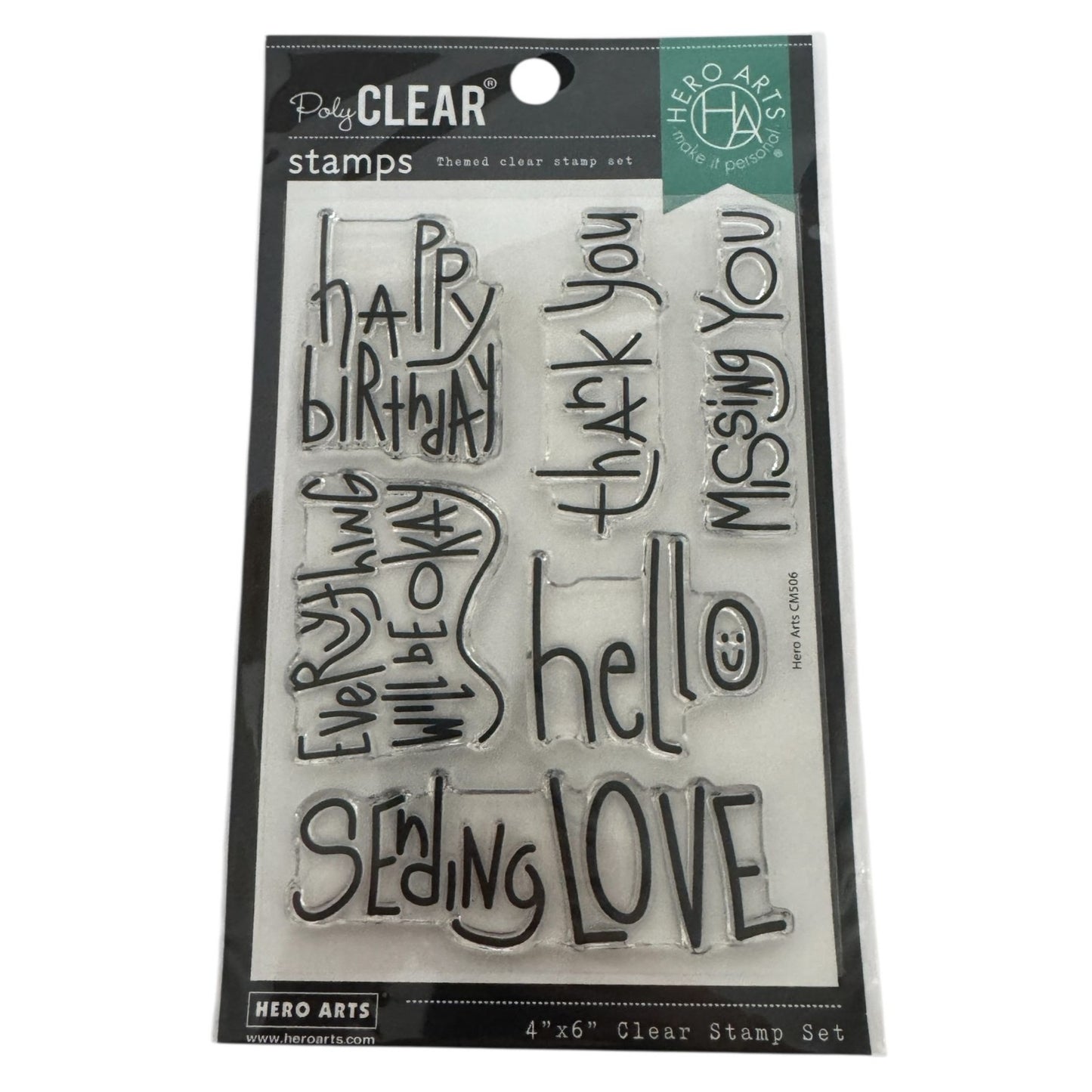 Hero Arts Clear Stamp Set Handwritten Messages Crafting Cardmaking Sending Love