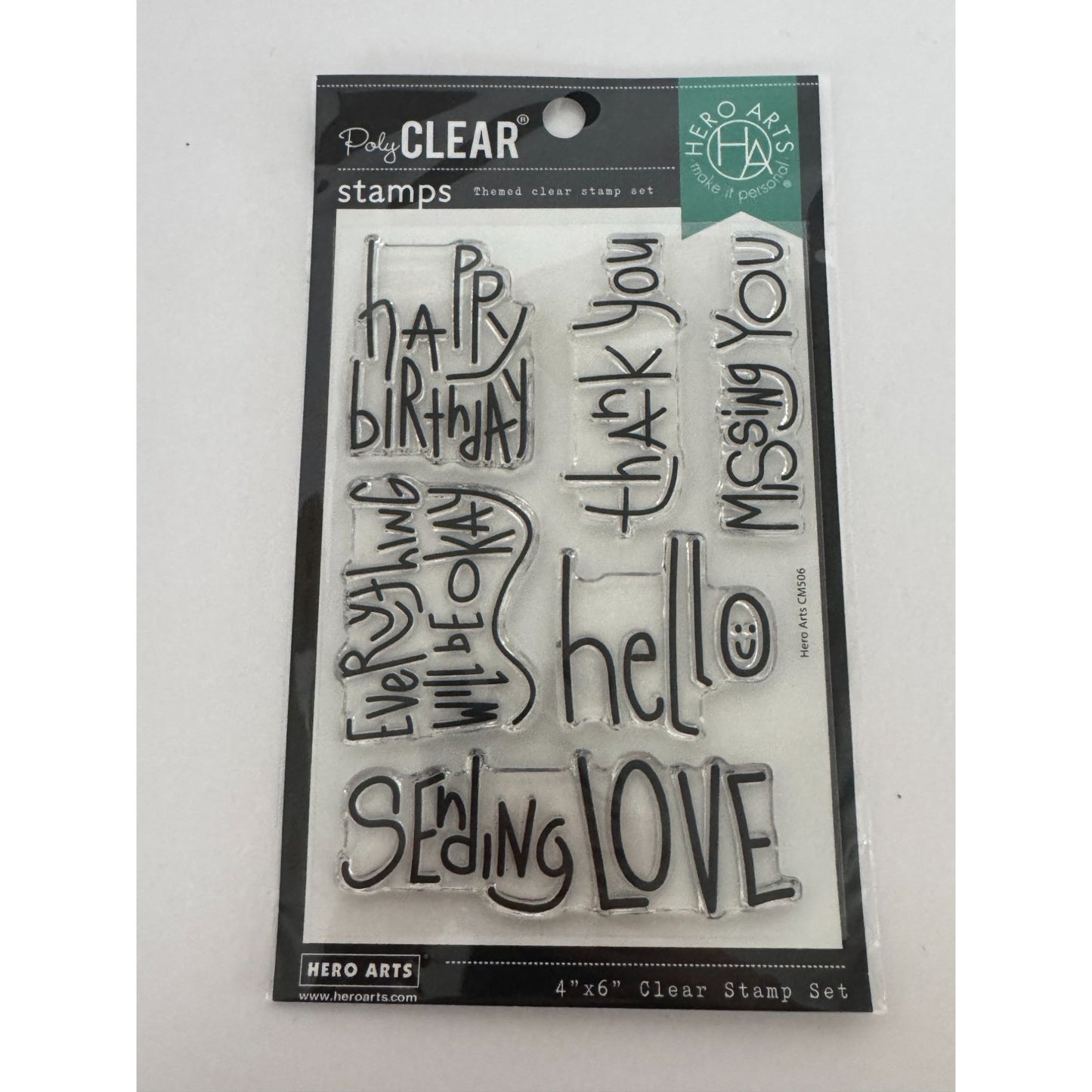 Hero Arts Clear Stamp Set Handwritten Messages Crafting Cardmaking Sending Love