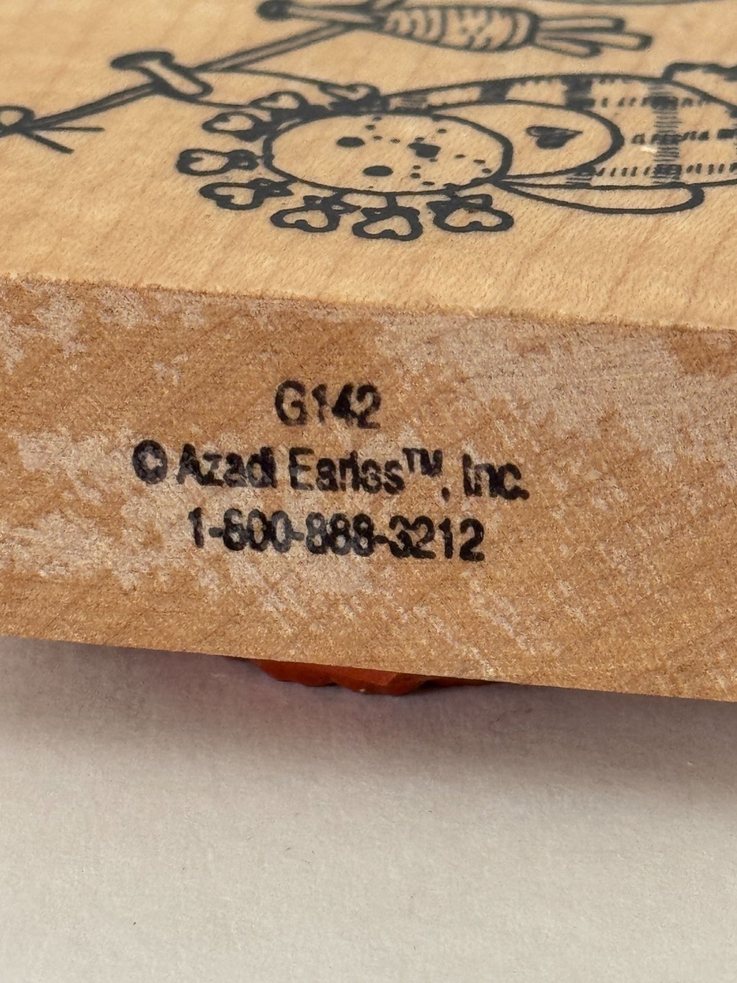 Azadi Earles Rubber Stamp Clothes Line Stuffed Animals Doll Heart Card Making