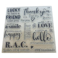 CTMH Acrylic Stamp Set Random Act of Cardness Handmade Card Making Words For You