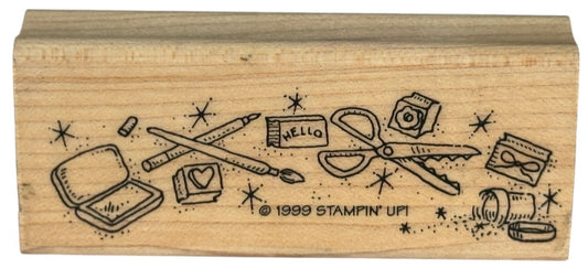 Stampin Up Rubber Stamp Craft Tools Scissors Artist Crafter Painter Card Making