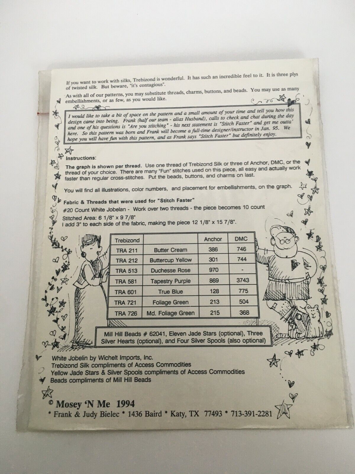 Mosey N Me Stitch Faster Pattern Heart Crafter Craft Room Decor Stitching Humor