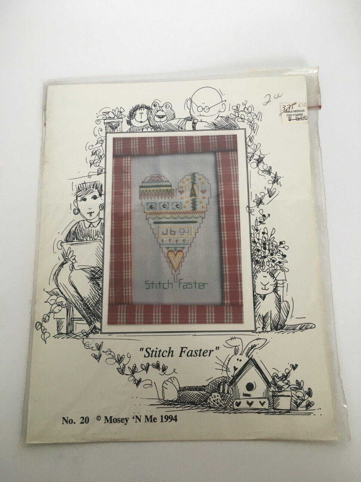 Mosey N Me Stitch Faster Pattern Heart Crafter Craft Room Decor Stitching Humor