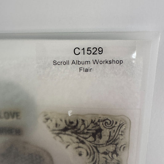 CTMH My Acrylix Acrylic Stamp Set Scroll Album Workshop Flair Family Love C1529