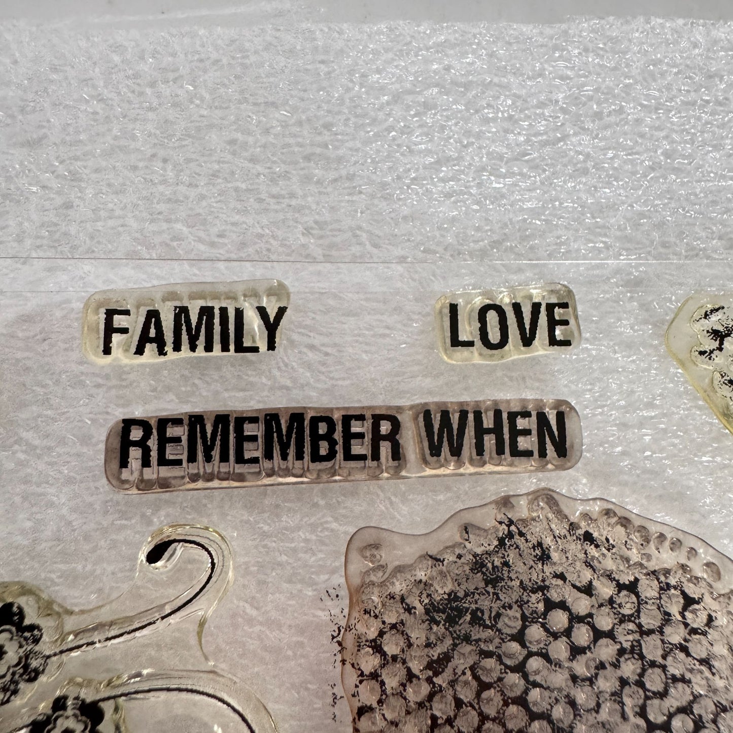 CTMH My Acrylix Acrylic Stamp Set Scroll Album Workshop Flair Family Love C1529