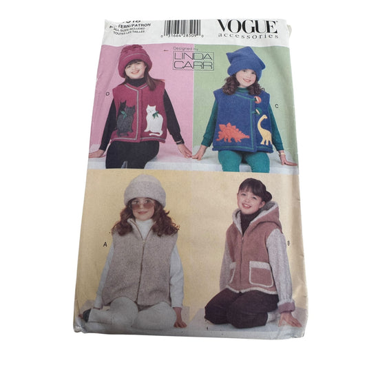 Vogue Sewing Pattern 9918 Childrens Fleece Outerwear Winter Clothing Kids 2-6X