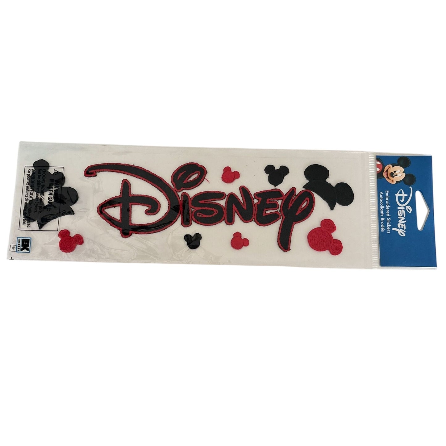 Disney Embroidered Stickers Mickey Mouse Ears Red Black for Scrapbooking Crafts