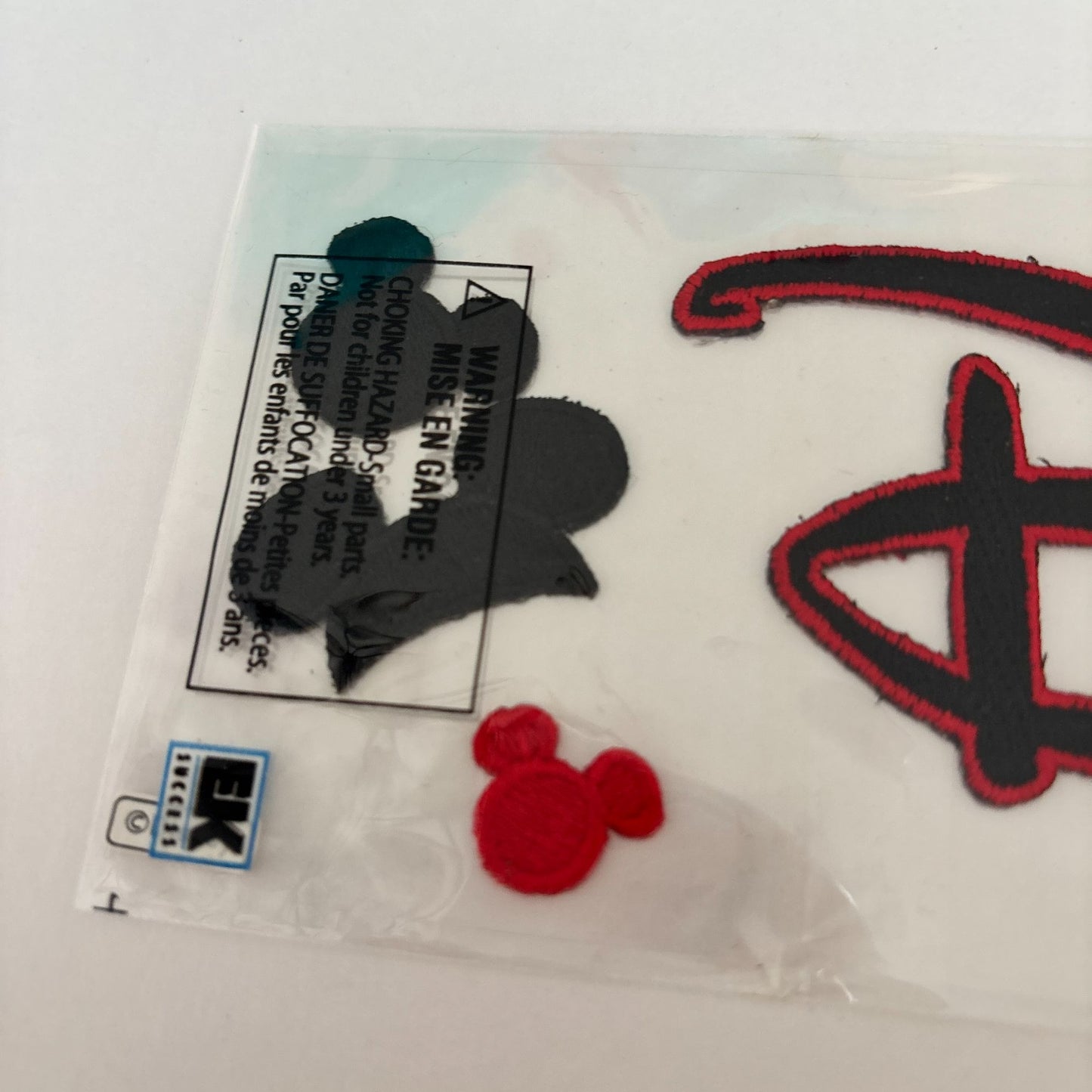 Disney Embroidered Stickers Mickey Mouse Ears Red Black for Scrapbooking Crafts