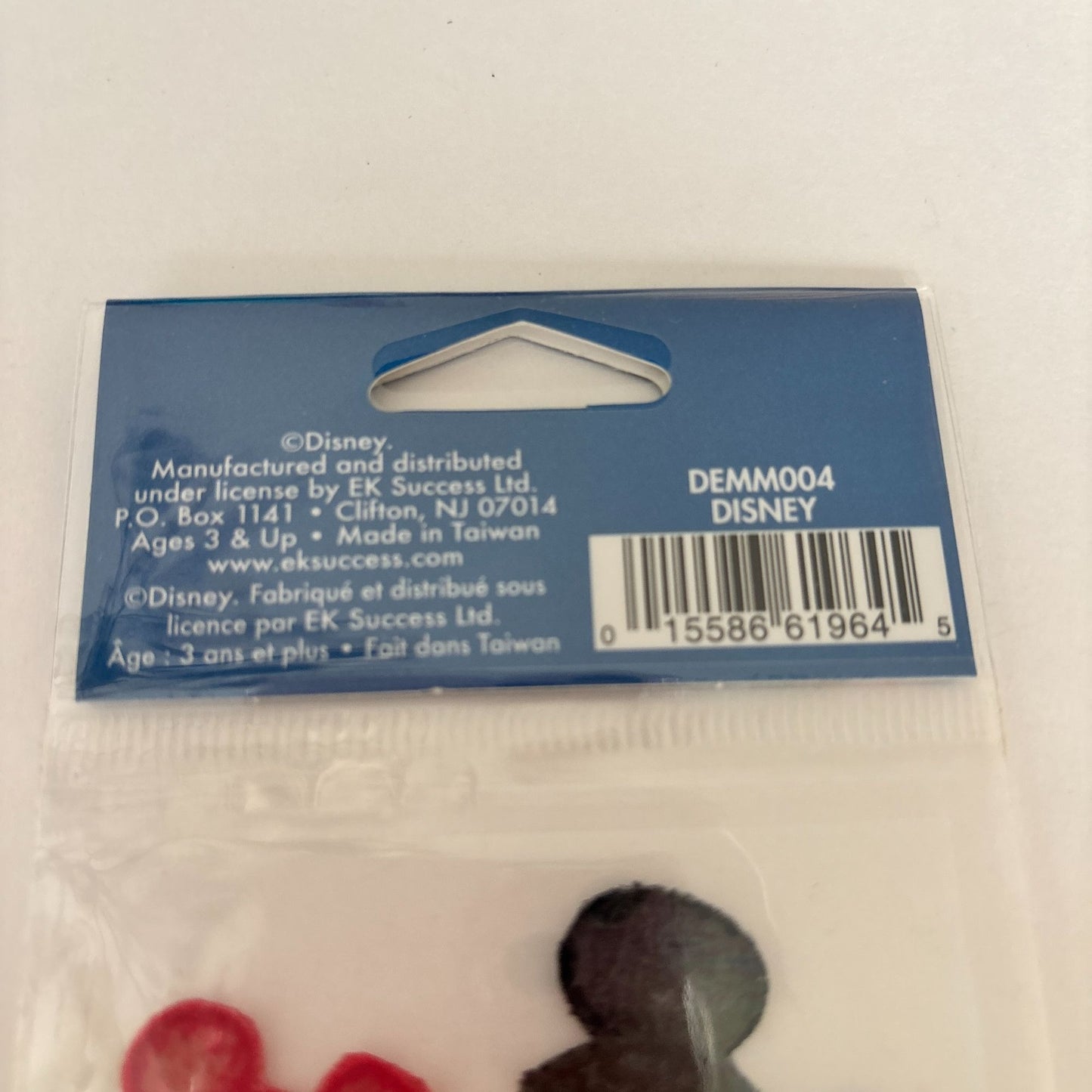 Disney Embroidered Stickers Mickey Mouse Ears Red Black for Scrapbooking Crafts