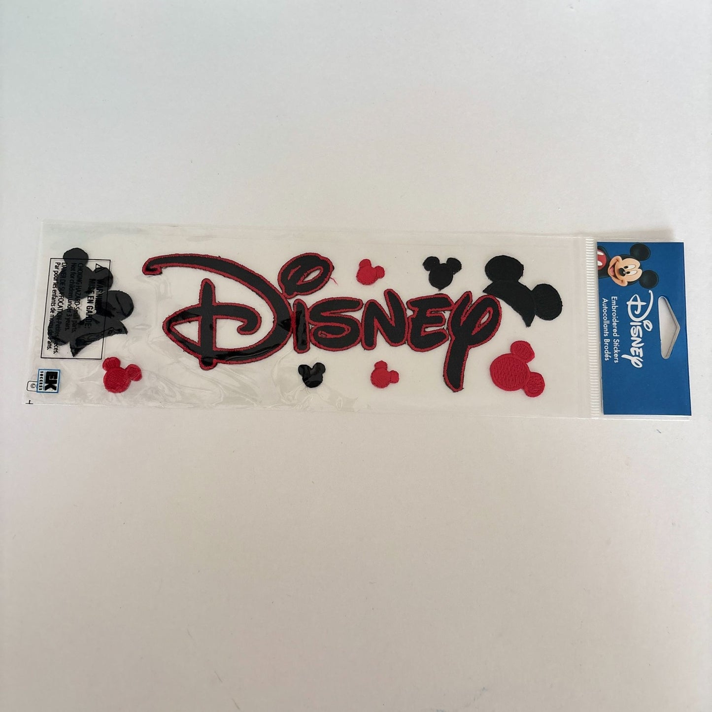 Disney Embroidered Stickers Mickey Mouse Ears Red Black for Scrapbooking Crafts
