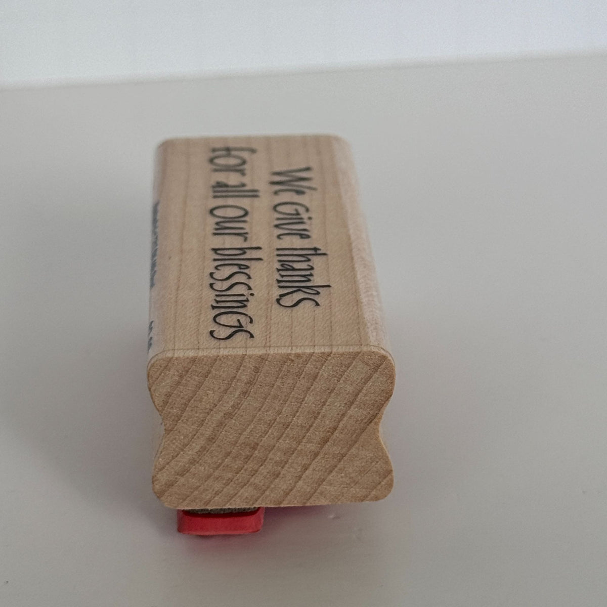 Stampabilities Rubber Stamp We Give Thanks For Blessings Card Making Words Wood Mounted Sentiment