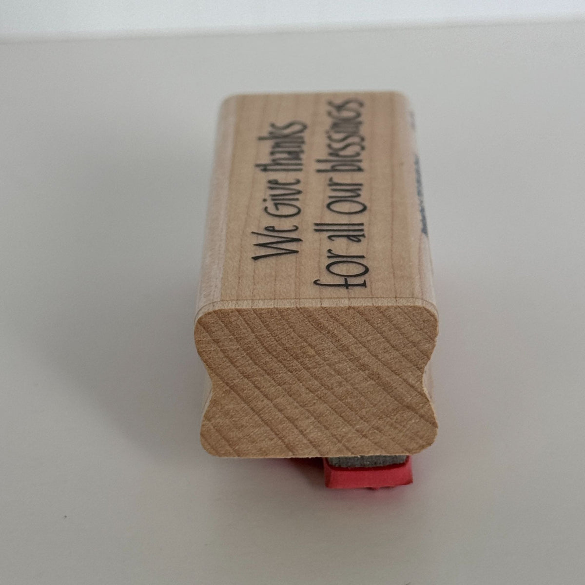 Stampabilities Rubber Stamp We Give Thanks For Blessings Card Making Words Wood Mounted Sentiment