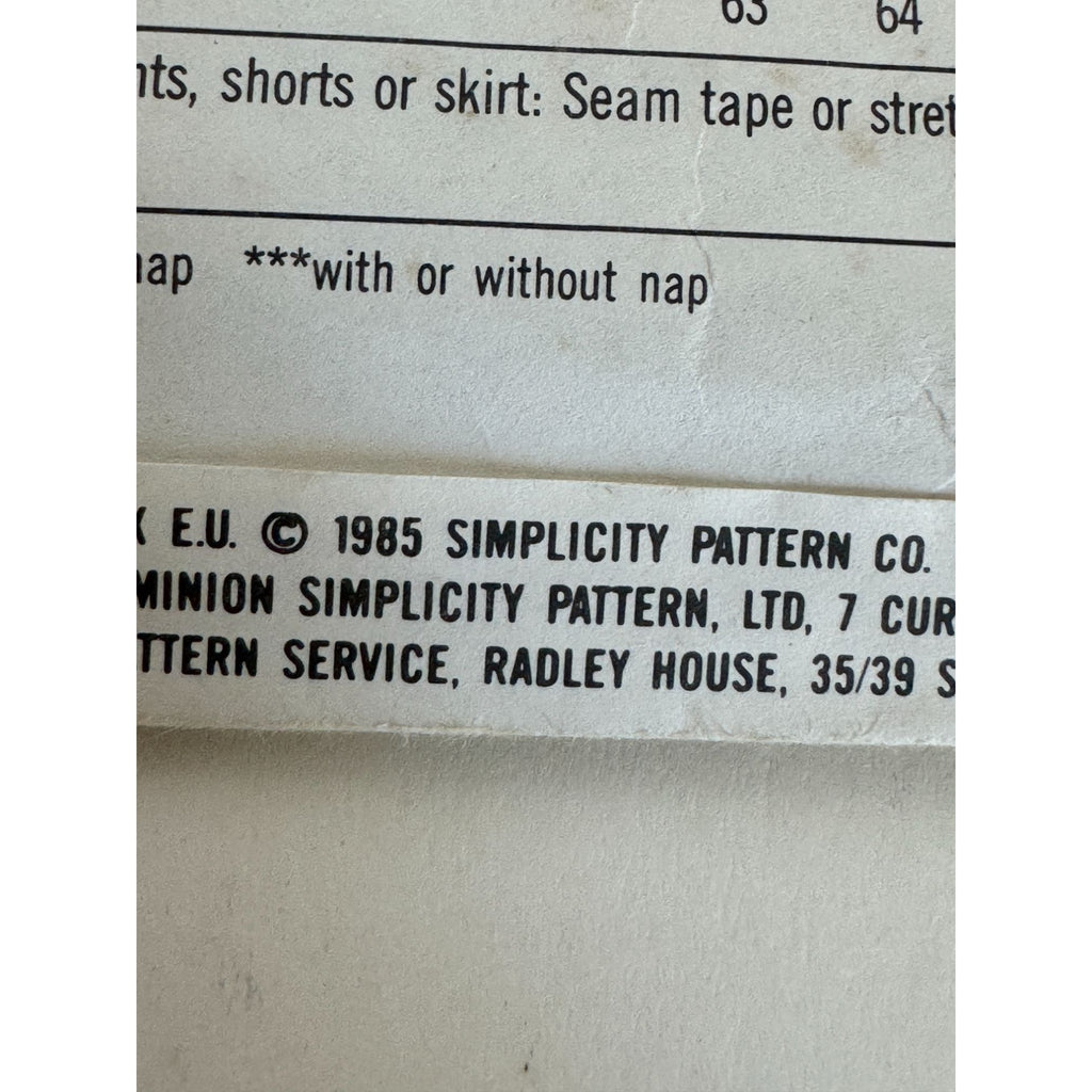 Simplicity Sewing Pattern 6854 Top Skirt Cropped Pants Shorts Outfit 10-14 Uncut