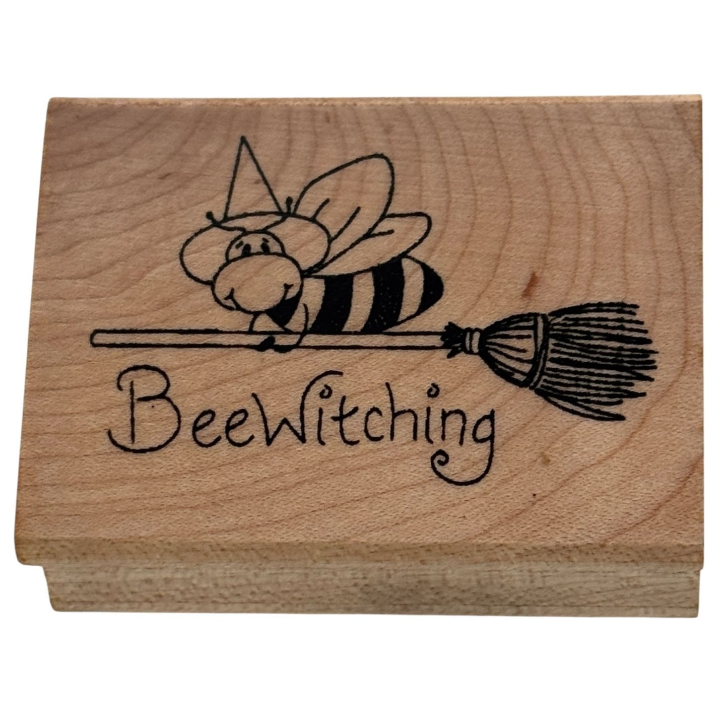Great Impressions Rubber Stamp BeeWitching Halloween Bee Witch Pun Funny Fall