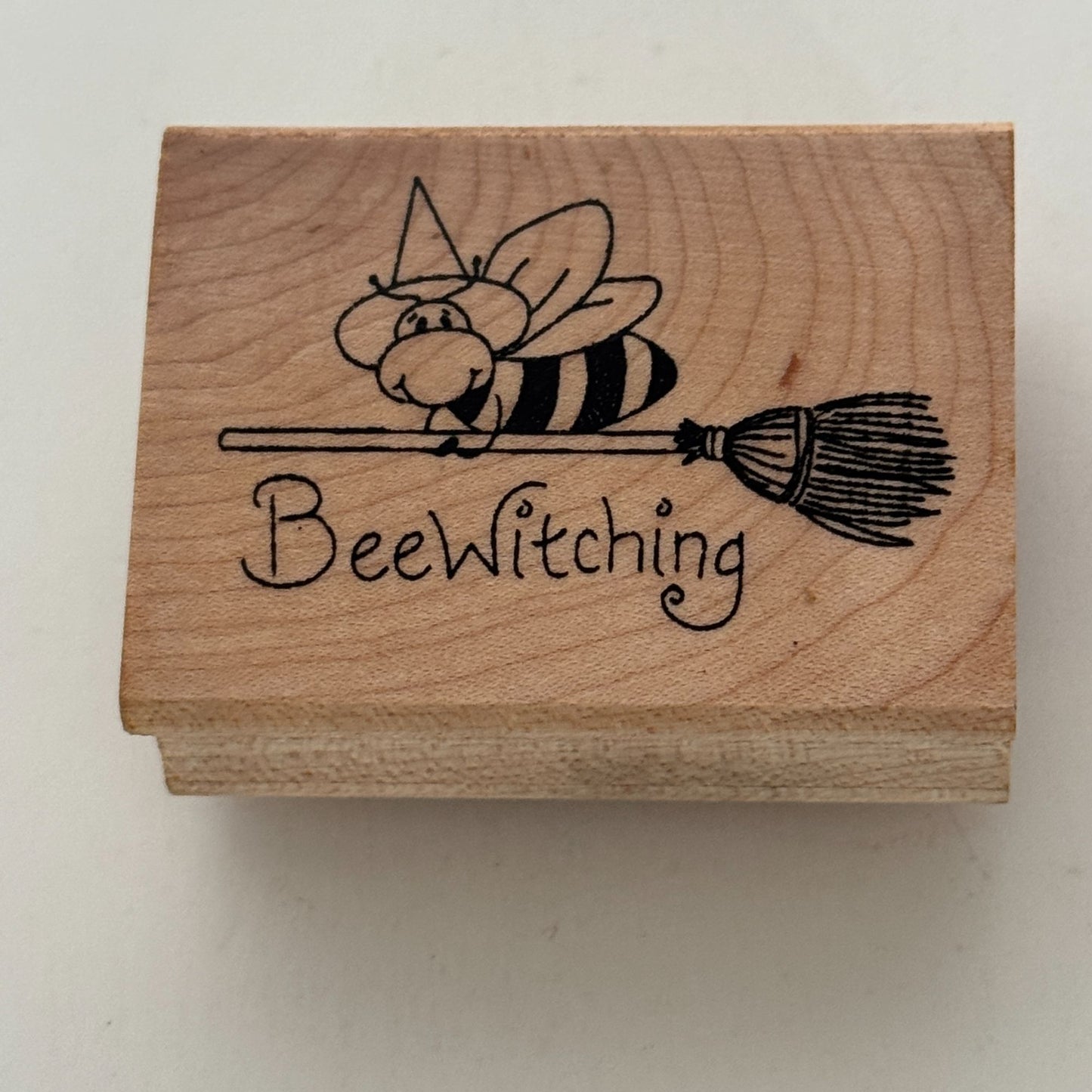 Great Impressions Rubber Stamp BeeWitching Halloween Bee Witch Pun Funny Fall