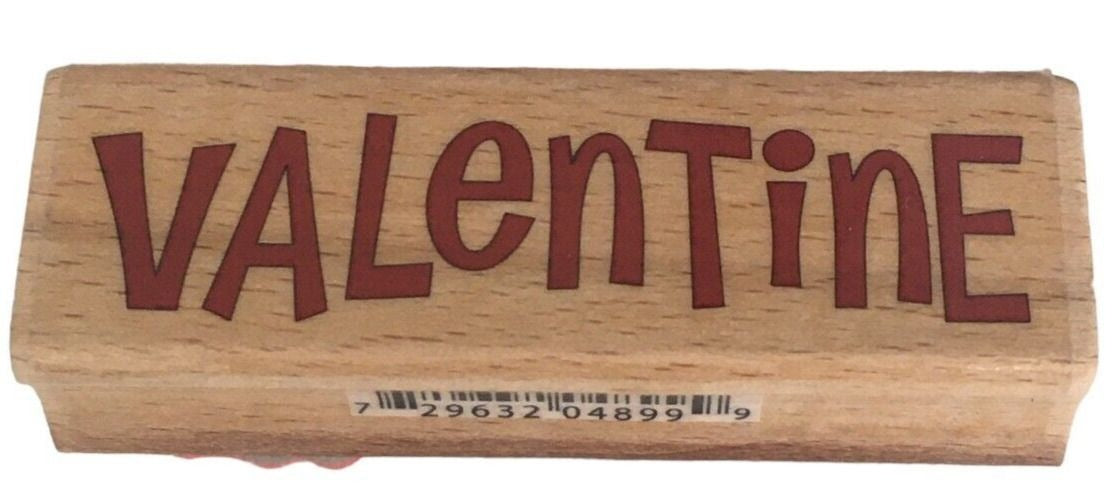 Hampton Valentine Art Rubber Stamp Word Valentines Day Card Making Wood Mounted Craft