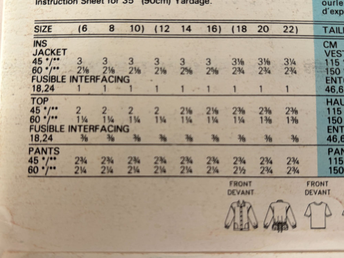 Butterick Sewing Pattern 6631 Jacket Pants Easy Casual Coastal Cruise  UC 6 8 10