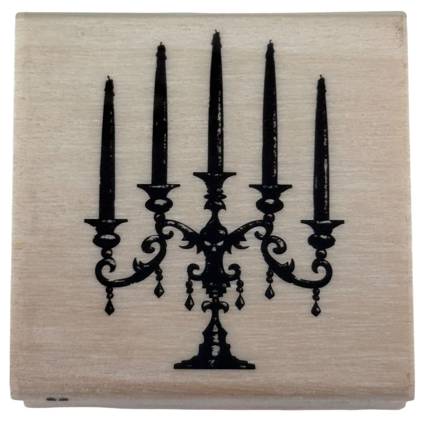 Craft Smart Rubber Stamp Candelabra Candlesticks Gothic Decor Elegant Lighting Paper Crafts Scrapbooking