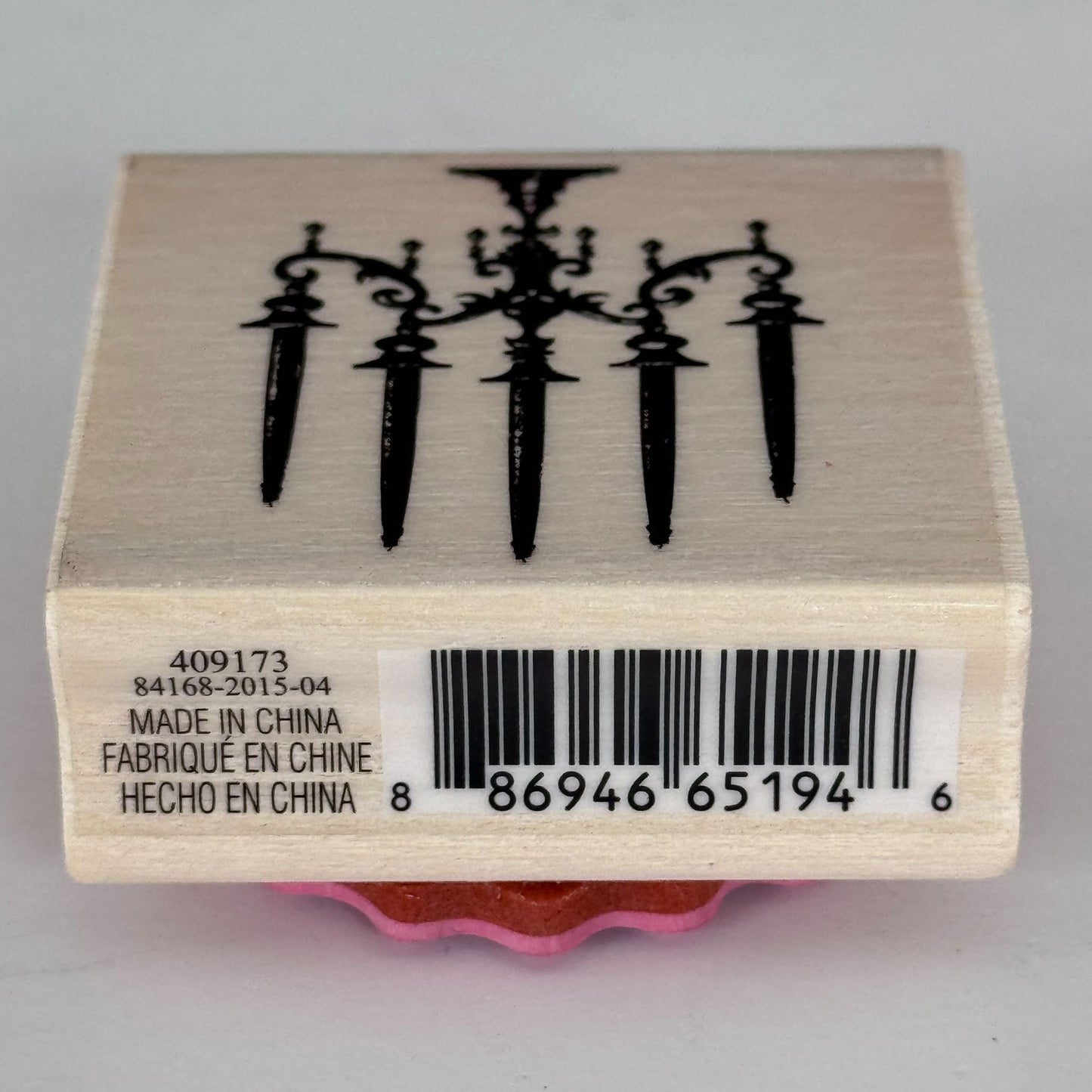 Craft Smart Rubber Stamp Candelabra Candlesticks Gothic Decor Elegant Lighting Paper Crafts Scrapbooking