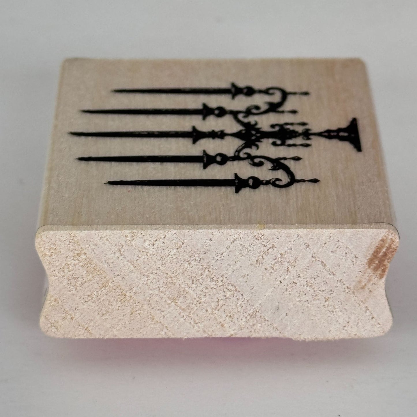 Craft Smart Rubber Stamp Candelabra Candlesticks Gothic Decor Elegant Lighting Paper Crafts Scrapbooking
