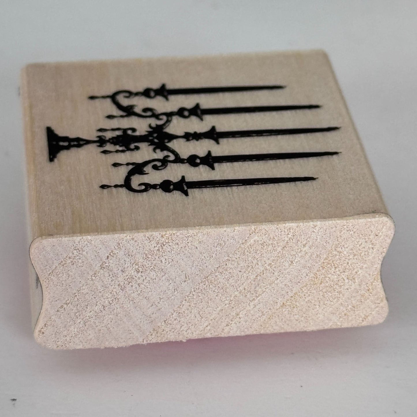 Craft Smart Rubber Stamp Candelabra Candlesticks Gothic Decor Elegant Lighting Paper Crafts Scrapbooking