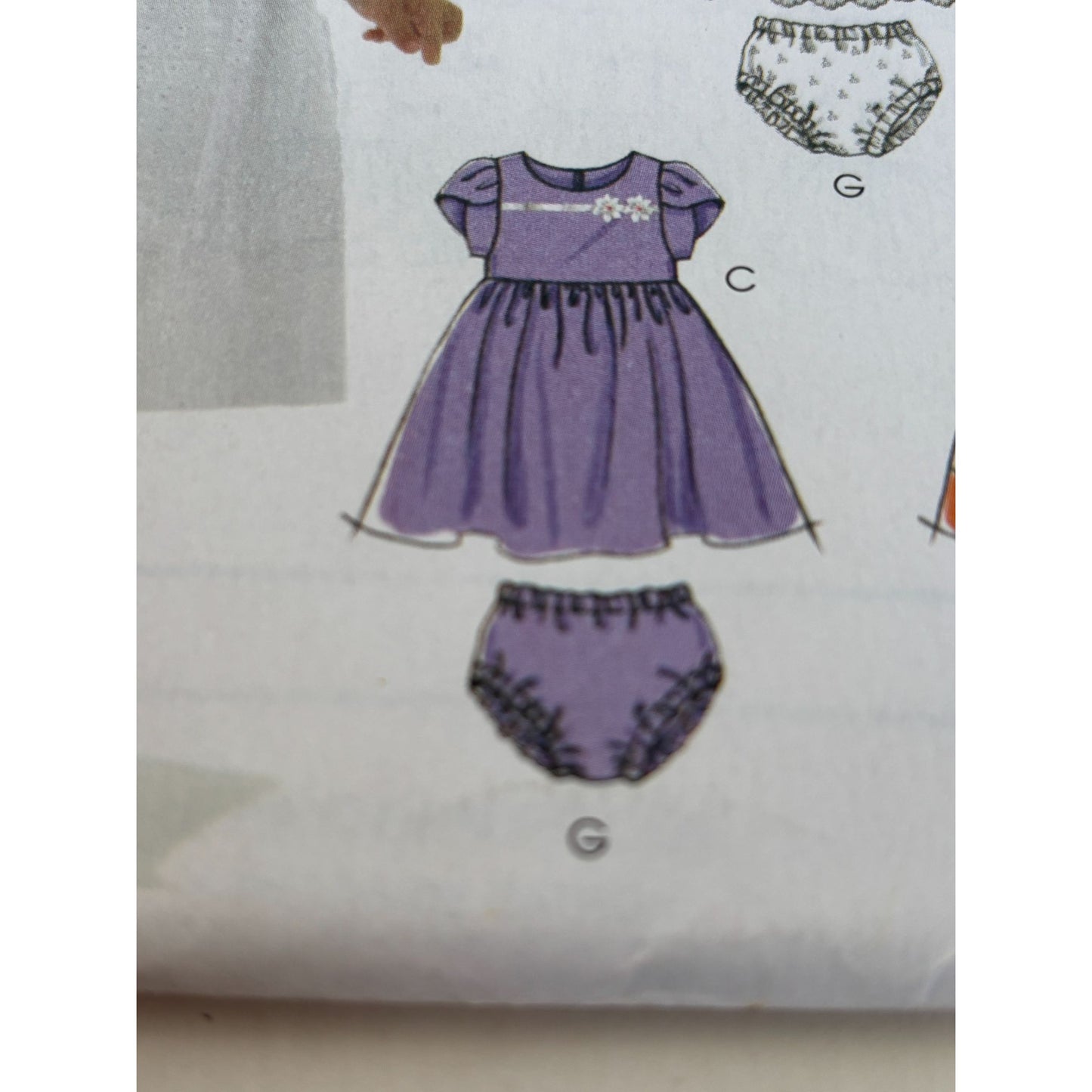 McCalls Sewing Pattern M6015 Infant Baby Dress Headbands Casual Summer Spring UC