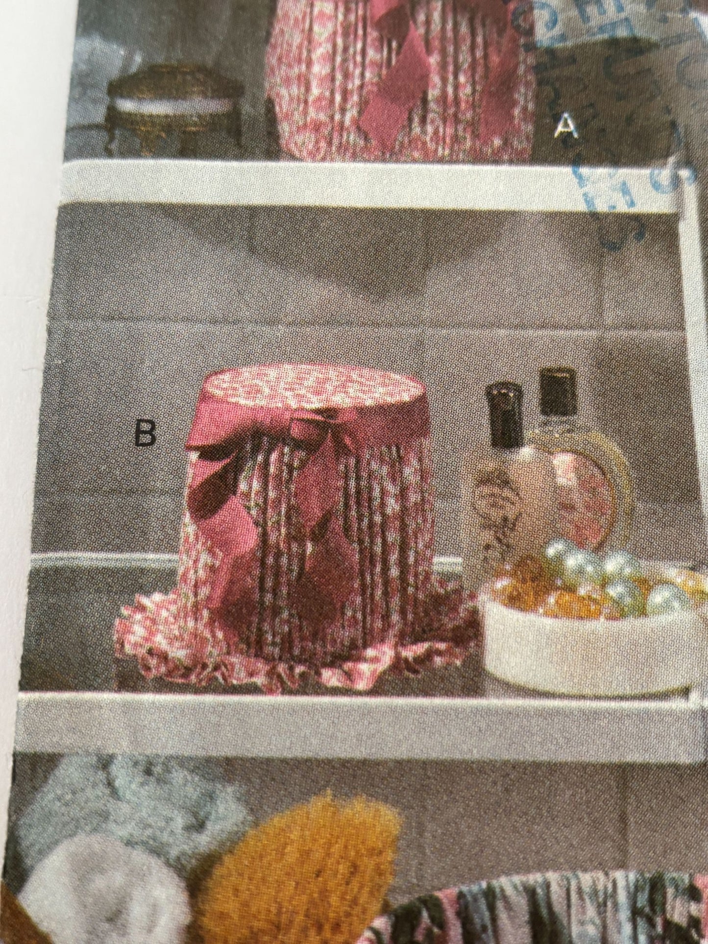 Vogue Sewing Pattern 8306 Bathroom Home Decor Tissue Box Cover Interior Design