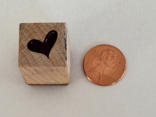 Small Heart Rubber Stamp Valentines Day Card Making Love Anniversary Crafting