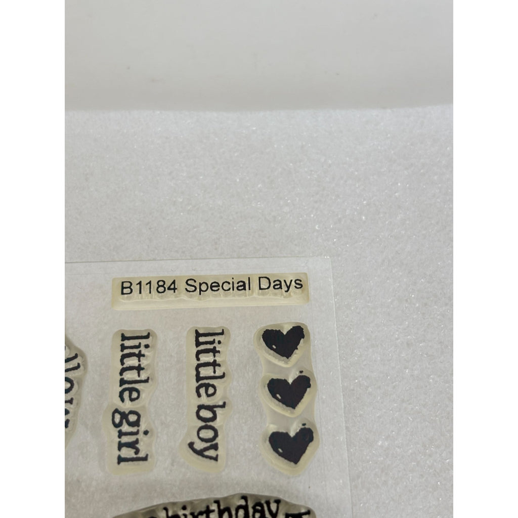 CTMH Clear Stamp Set Special Days Birthday Holiday Anniversary Card Making B1184 Acrylic Halloween