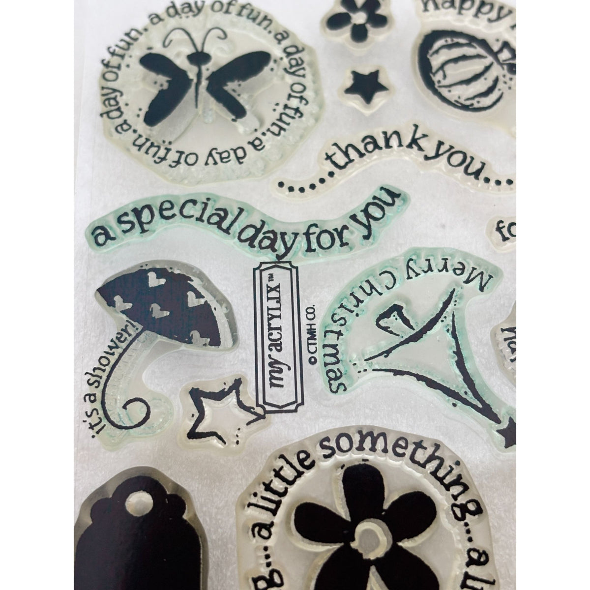 CTMH Clear Stamp Set Special Days Birthday Holiday Anniversary Card Making B1184 Acrylic Halloween