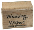 Stampin Up Wood Rubber Stamp Wedding Wishes Card Making Words Sentiment Small